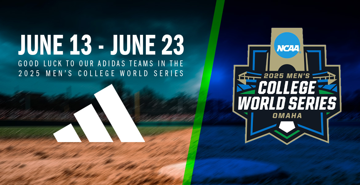 The 2025 Men's College World Series kicks off in Omaha, Nebraska June 13th through June 23rd. Good luck to our adidas teams in the championship!