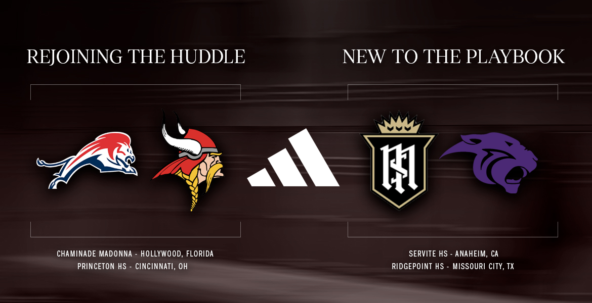 Welcoming 2 new schools to the adidas family and 2 resigning schools.