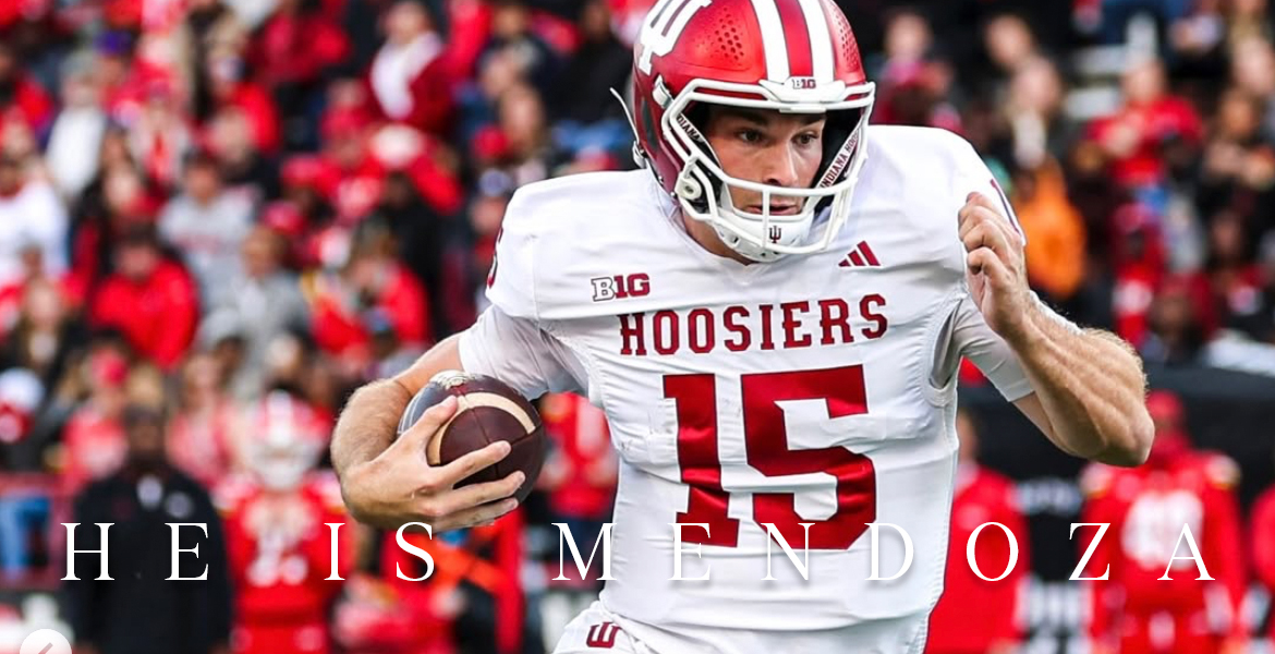 Mendoza rushing with the football